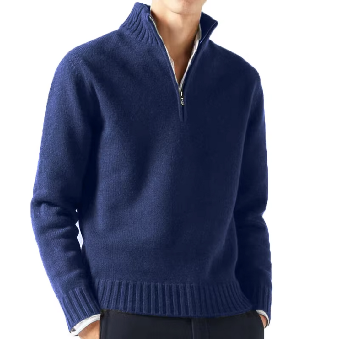 Larsen - Knitted Half Zipper Sweater