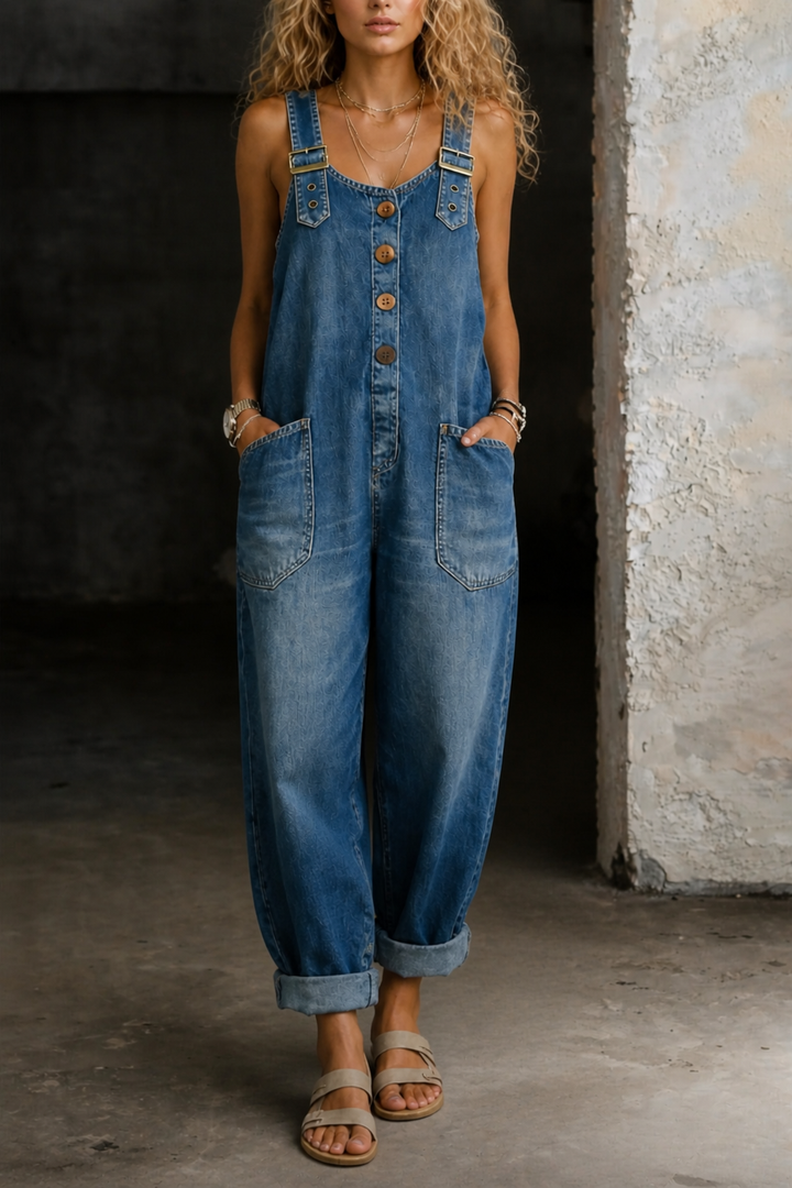 Leilani | Denim Overall Jumpsuit