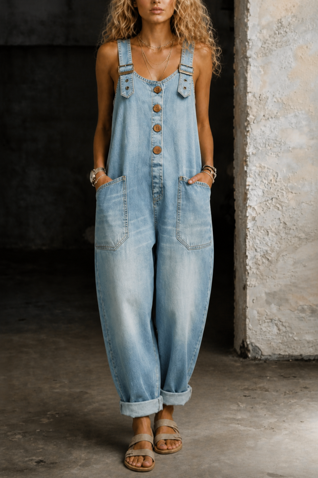 Leilani | Denim Overall Jumpsuit