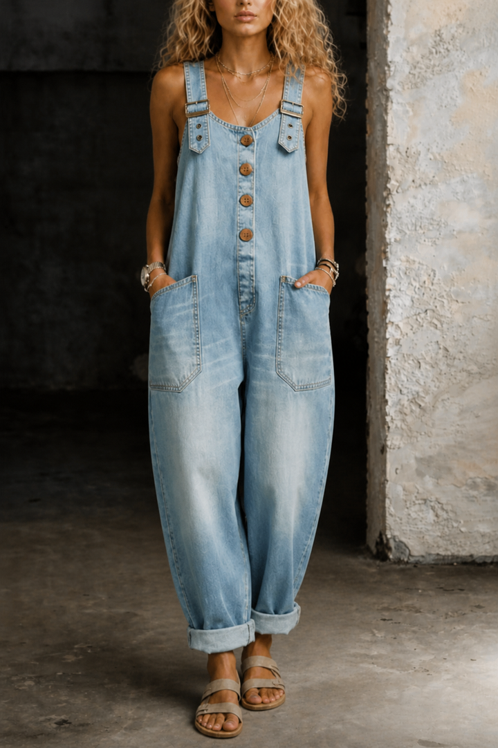 Leilani | Denim Overall Jumpsuit