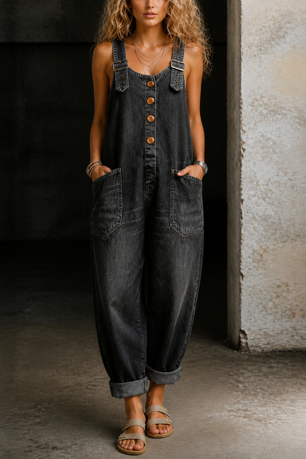 Leilani | Denim Overall Jumpsuit
