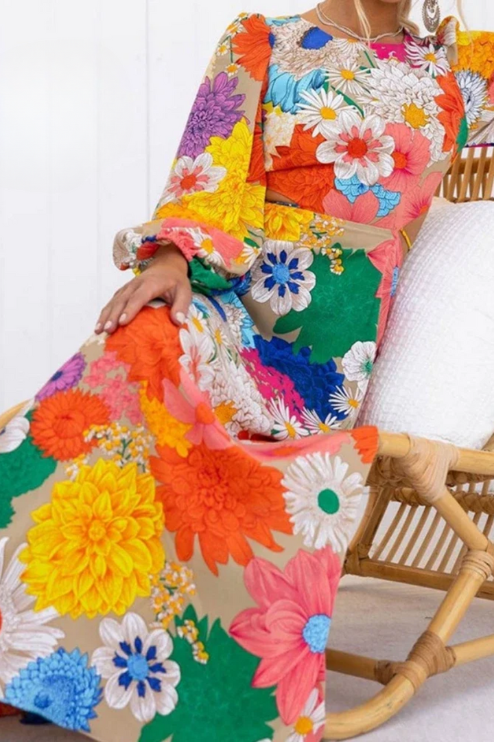 DAISY – SUNBURST BLOOM MAXI DRESS