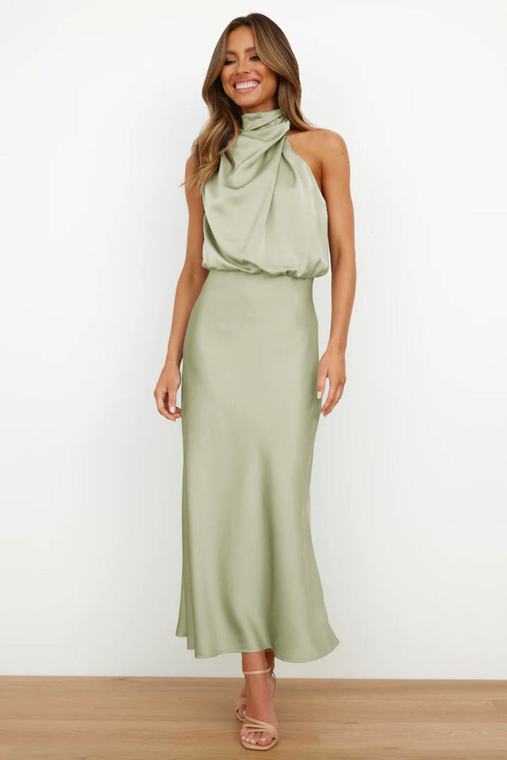 MADDIE – ELEGANT DRAPE NECK DRESS