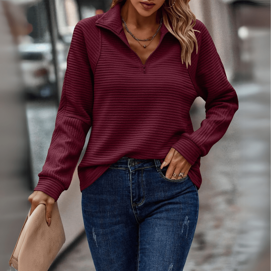 Jessica | Chic Half-Zip Pullover