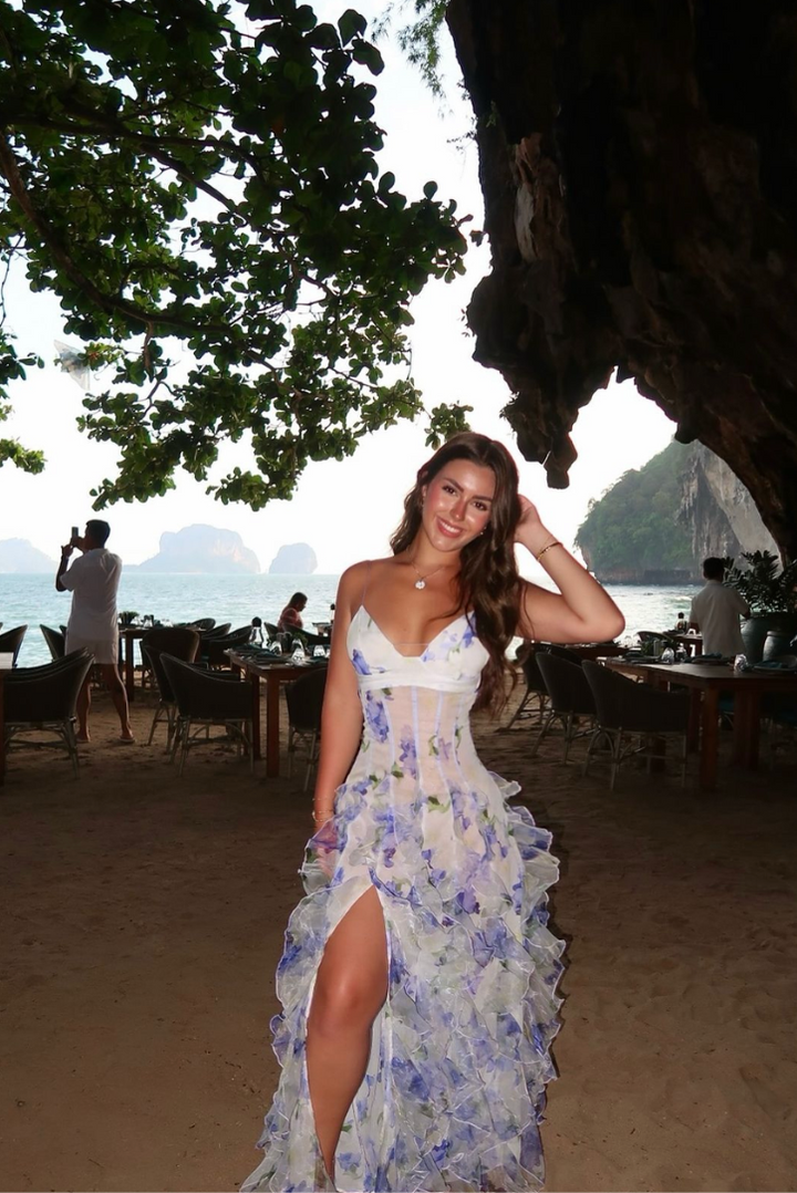 ODESSA – TRENDY RUFFLE STRAPPY MAXI DRESS