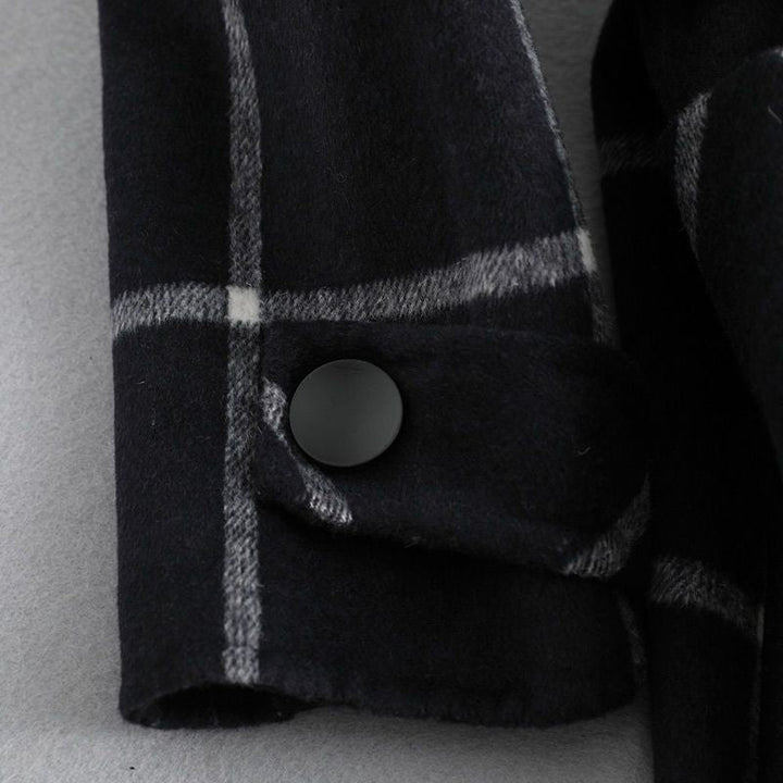 ADRIANNA – ELEGANT PLAID LONG COAT