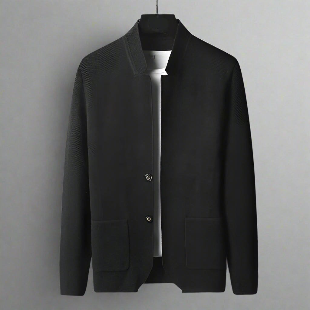 ETHAN – MINIMALIST KNIT BUTTON-UP CARDIGAN