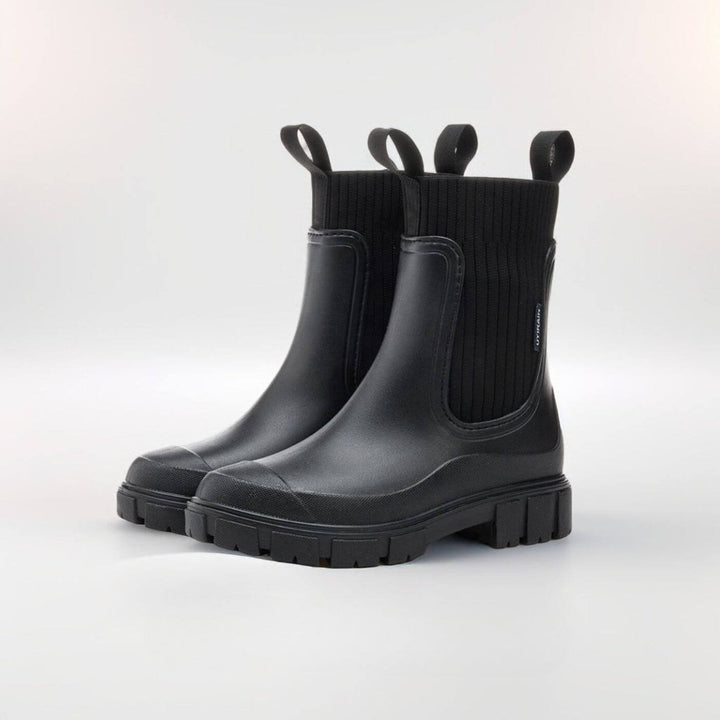 ARIANA – CHUNKY KNIT RAIN BOOT