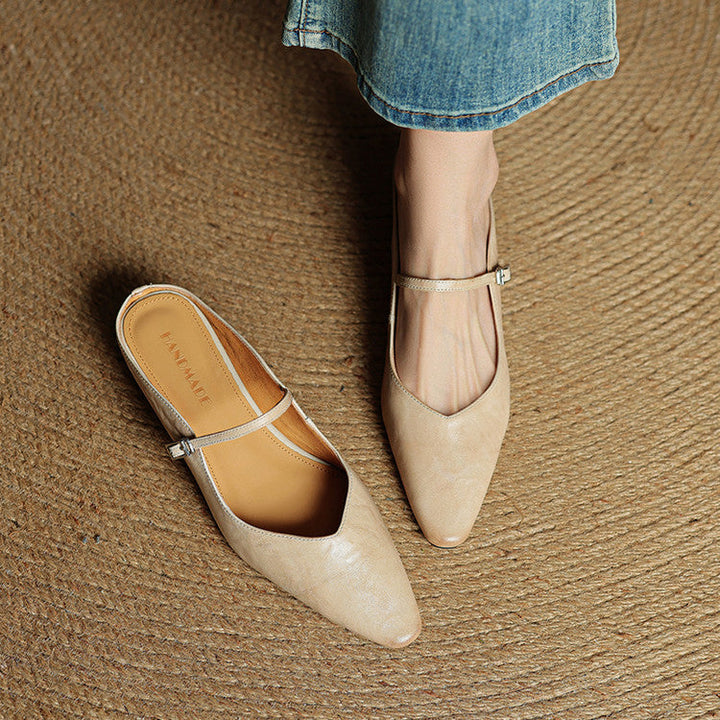 Mules + Genuine Leather