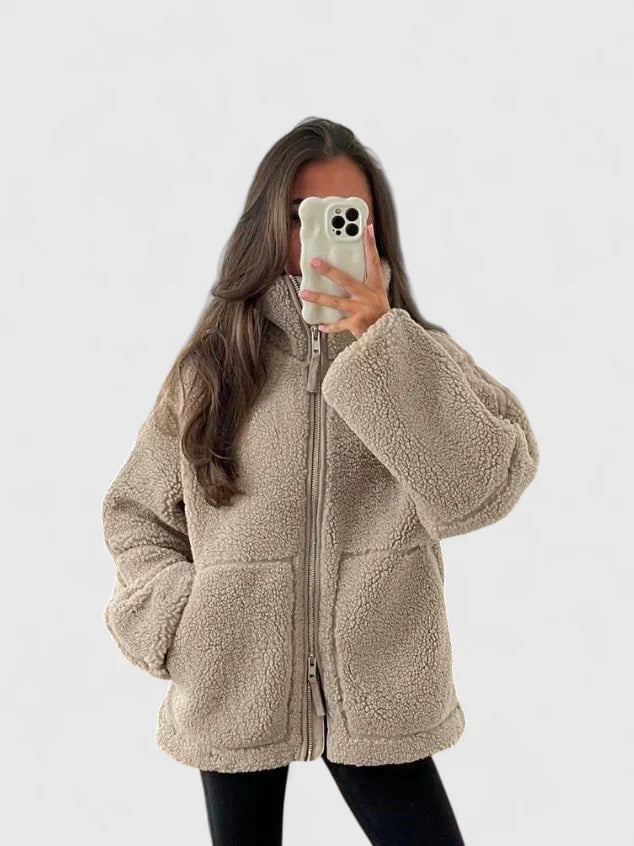 BROOKE – COZY SHERPA ZIP JACKET