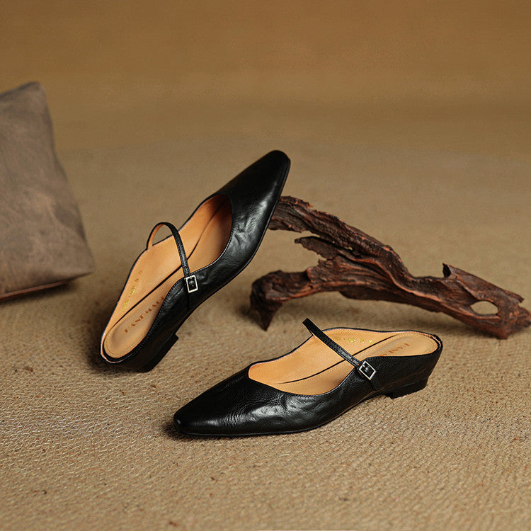 Mules + Genuine Leather
