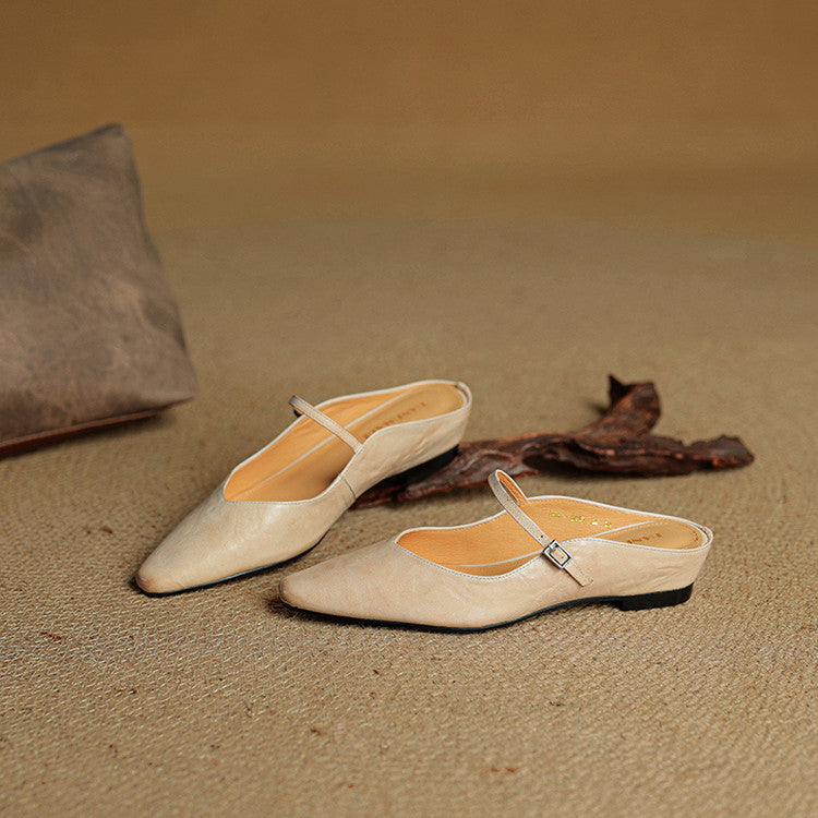 Mules + Genuine Leather