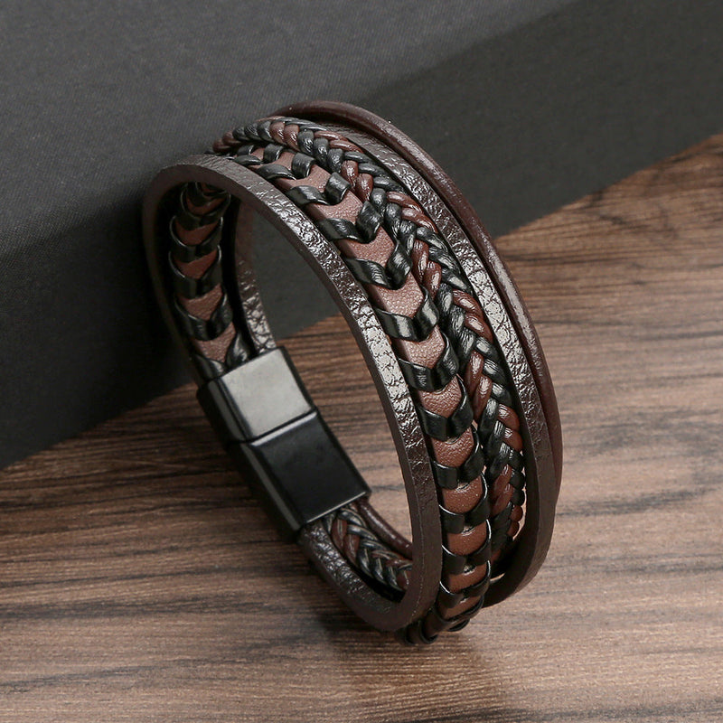 RuneCraft - Leather Braided Viking Bracelet