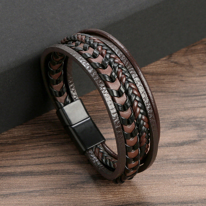 RuneCraft - Leather Braided Viking Bracelet