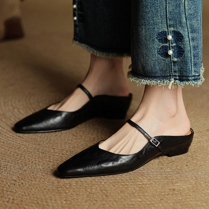Mules + Genuine Leather