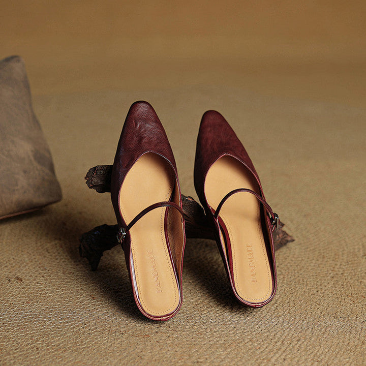 Mules + Genuine Leather