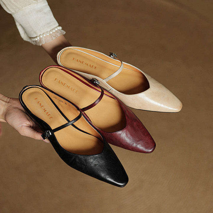 Mules + Genuine Leather