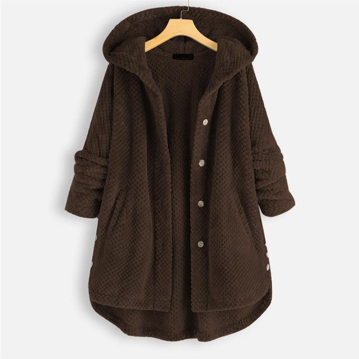 MIRA – COZY HOODED BUTTON JACKET