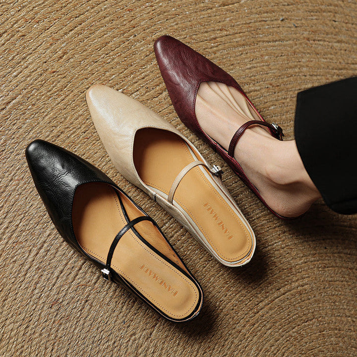 Mules + Genuine Leather