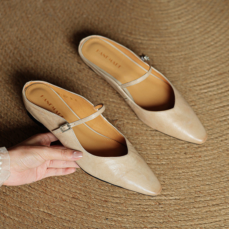 Mules + Genuine Leather