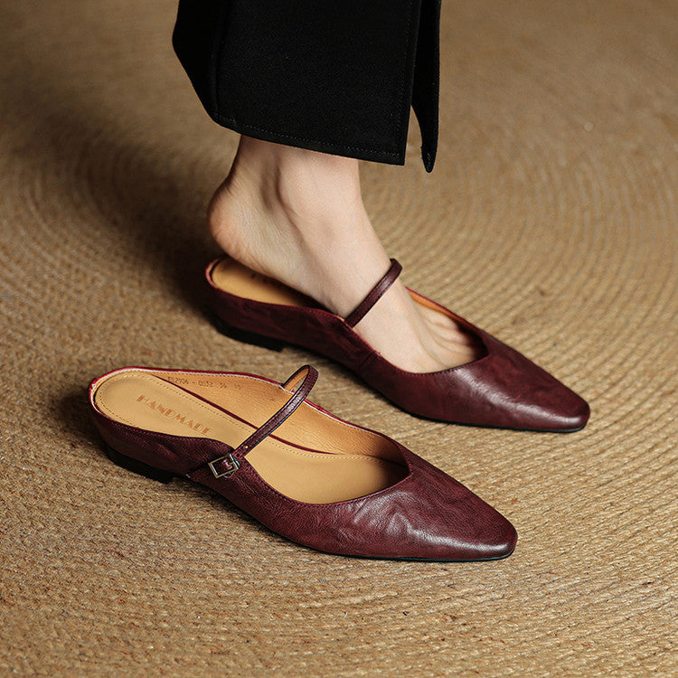 Mules + Genuine Leather