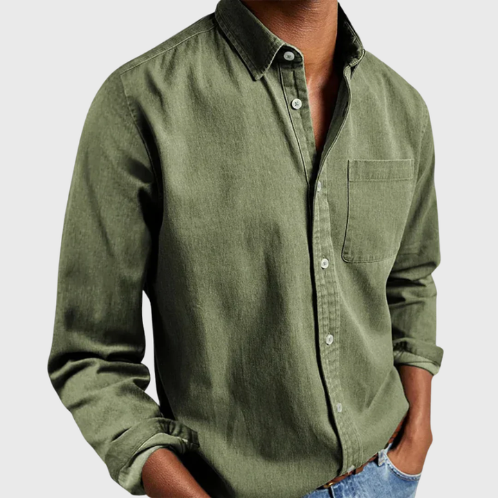 Nikolaj - Long Sleeve Shirt With Front Pocket