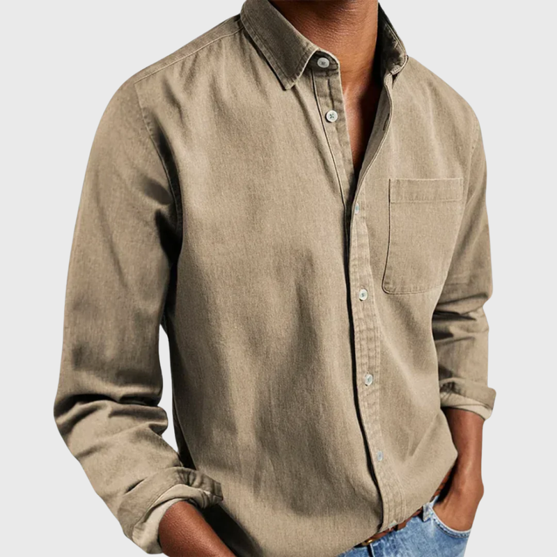 Nikolaj - Long Sleeve Shirt With Front Pocket