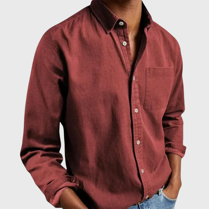 Nikolaj - Long Sleeve Shirt With Front Pocket