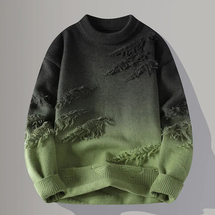 Jindrich - Long Sleeve Frayed Shadow Sweater