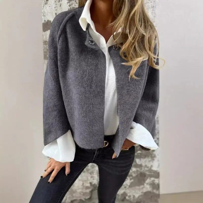 Layla - Wool Cardigan with Round Neck