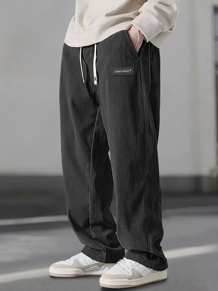 Scarlat - Casual Loose Fit Corduroy Pants