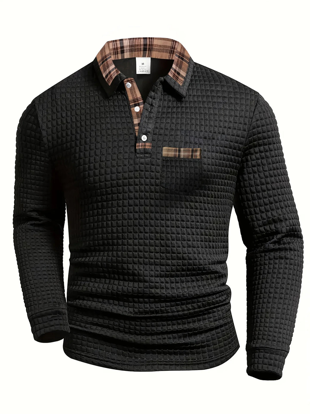 JAMES – PLAID COLLAR TEXTURED LONG SLEEVE SHIRT