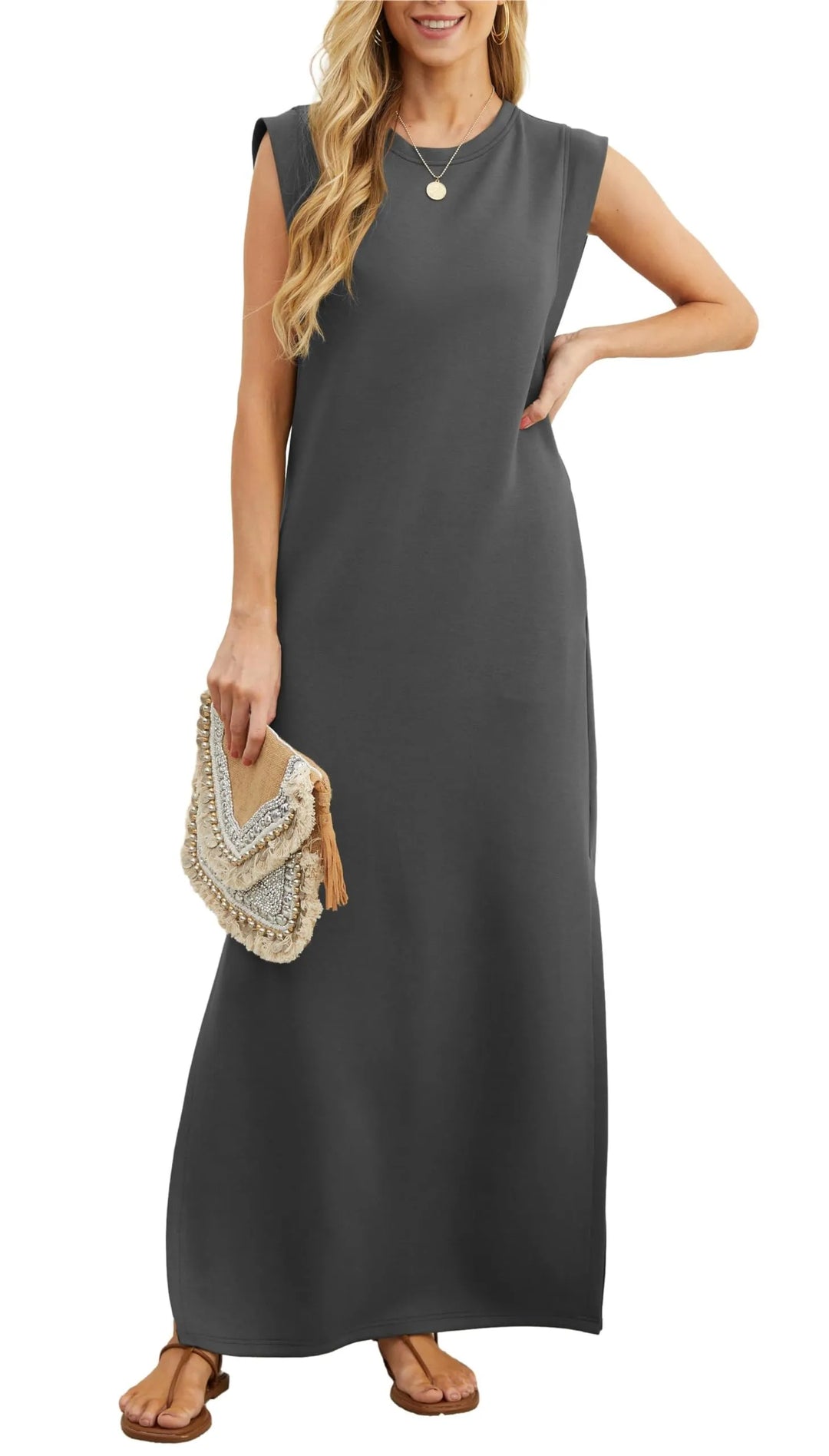 Laken - Relaxed Fit Split Maxi Dress