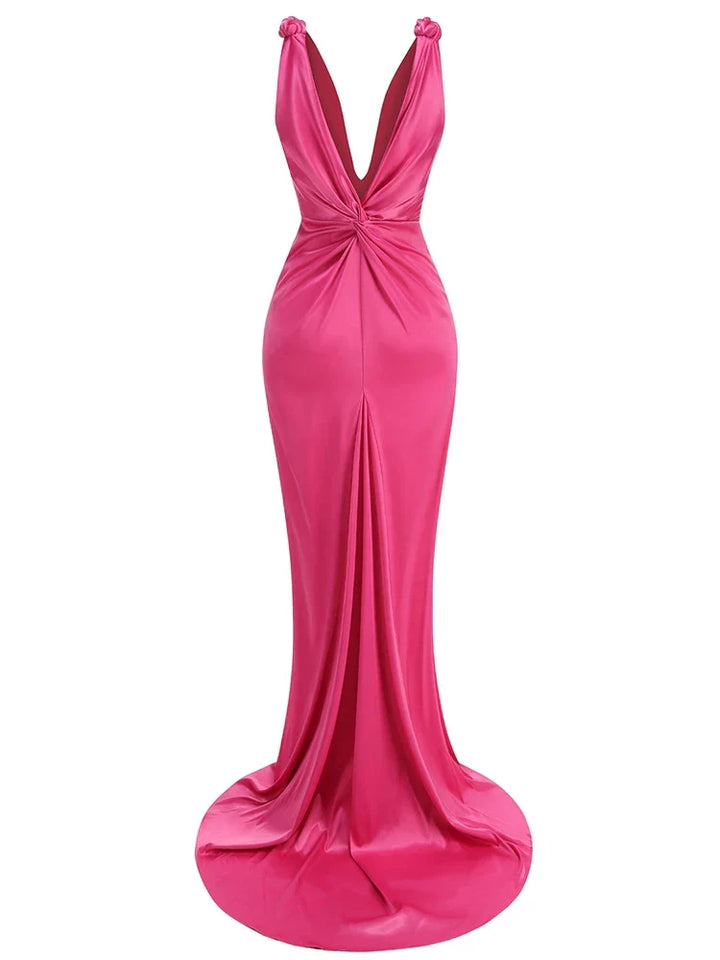 Zoey | Sleek Pleated Sleeveless Maxi Dress