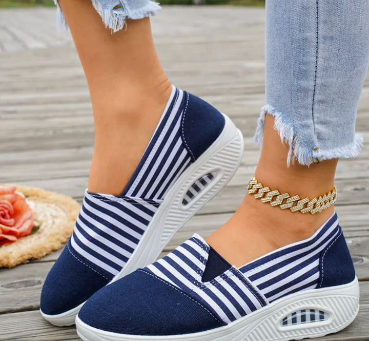 JEAN – STRIPED SLIP-ON SNEAKERS