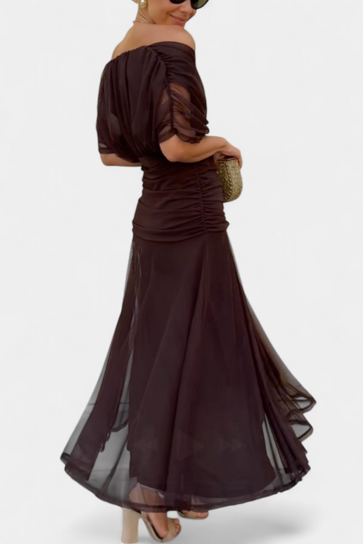 FIONA – ELEGANT OFF-SHOULDER EVENING DRESS