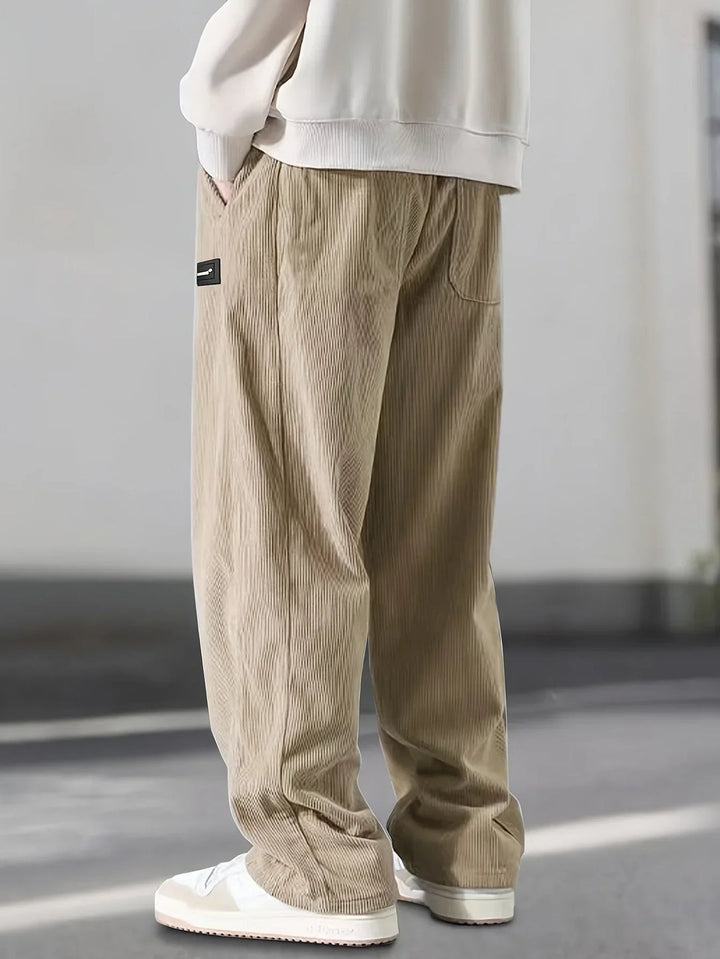 Scarlat - Casual Loose Fit Corduroy Pants