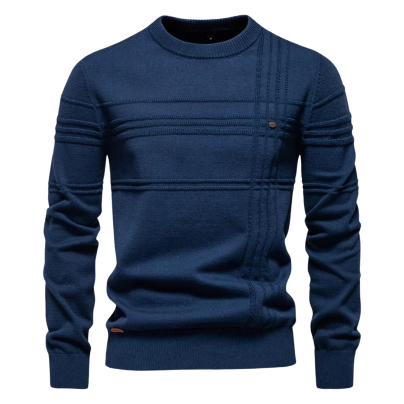 Ionel - Crosshatch Crew Neck Sweater