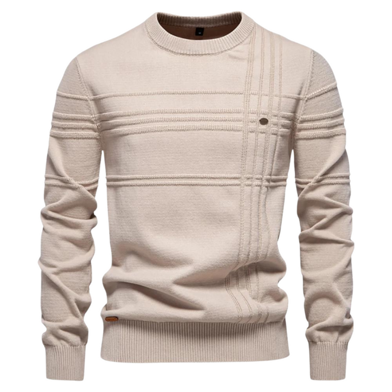 Ionel - Crosshatch Crew Neck Sweater
