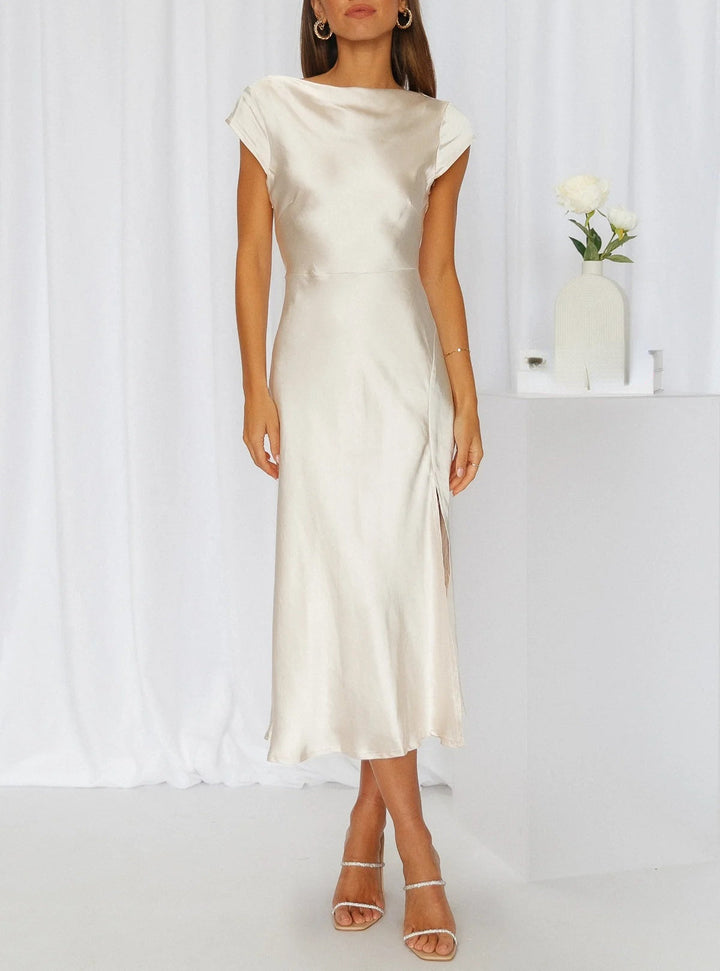 Slip Dress – Midi Length, Minimalist Silhouette