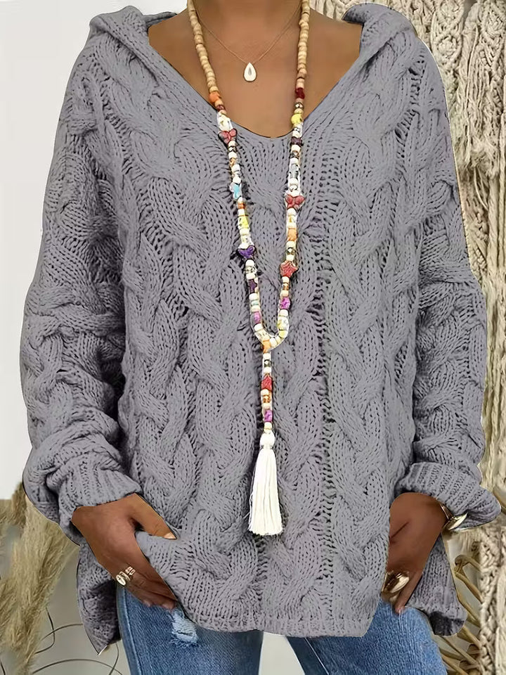 ISLA – CHUNKY KNIT HOODED SWEATER