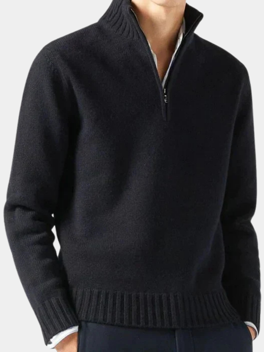 Larsen - Knitted Half Zipper Sweater