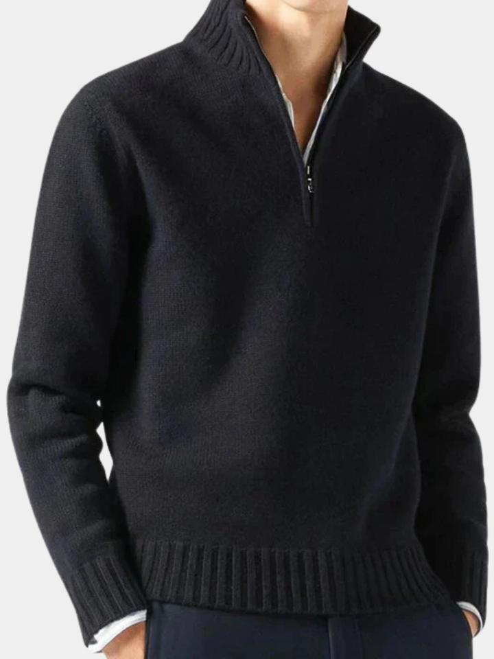 Larsen - Knitted Half Zipper Sweater