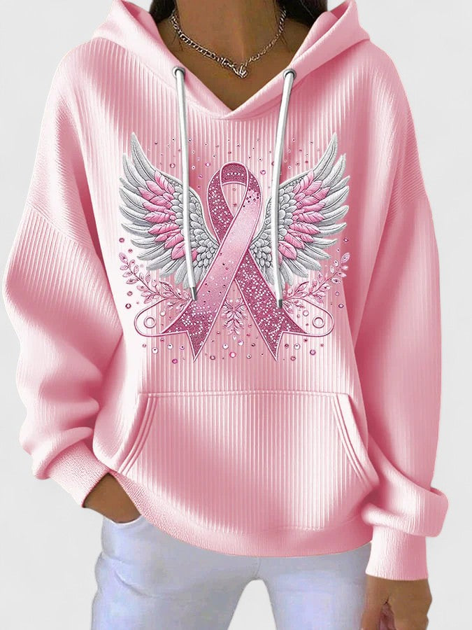 MORGAN – PINK RIBBON ANGEL WINGS HOODIE