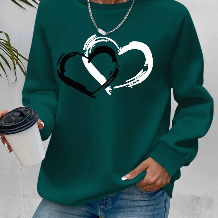 ZOEY – DOUBLE HEART GRAPHIC SWEATSHIRT
