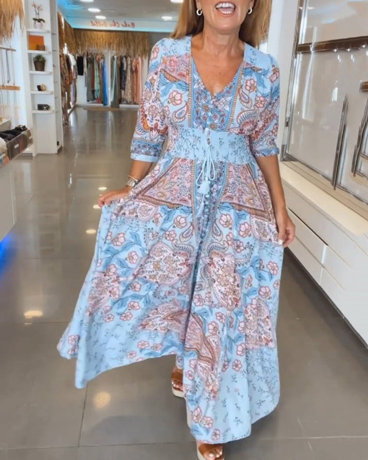 ELENA – BLOSSOM WHIMSY MAXI DRESS