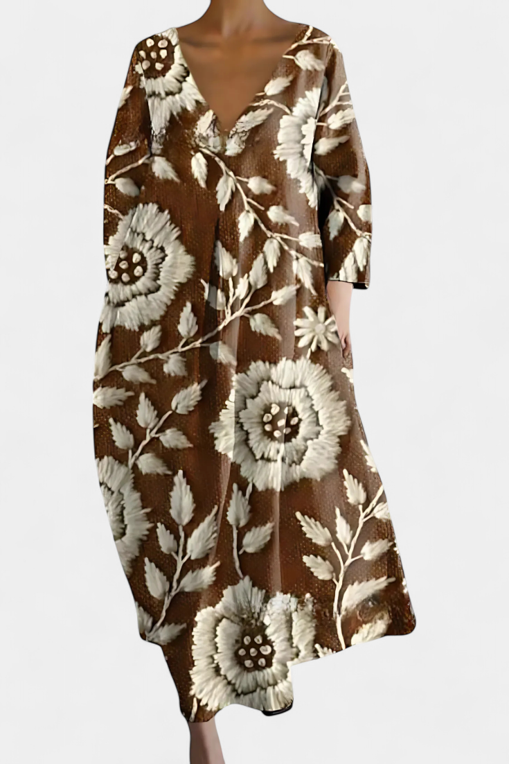 NAOMI – ART BLOOM MIDI DRESS