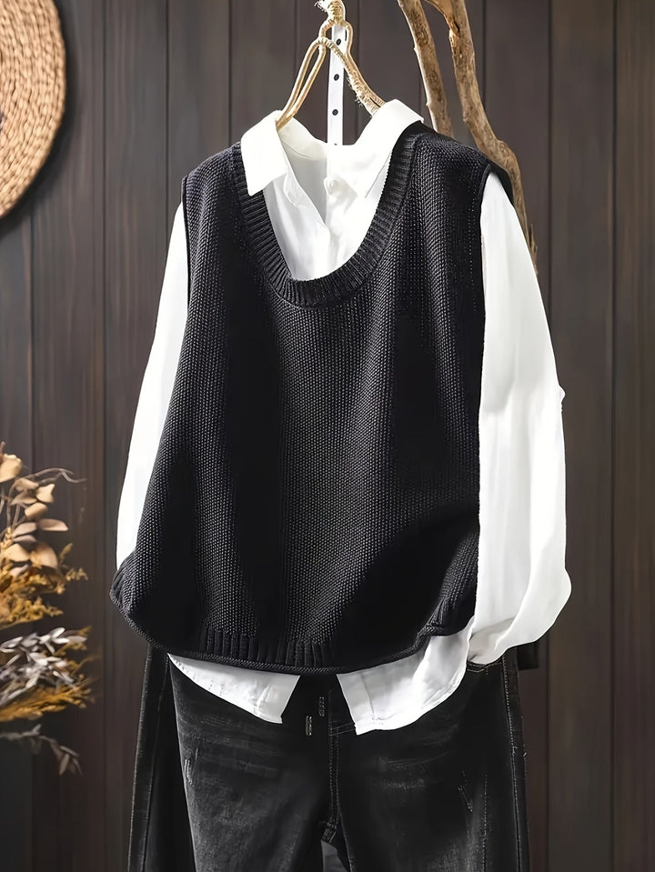 JANE – BACK BUTTON KNIT VEST