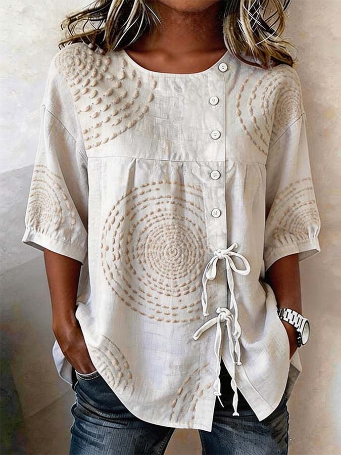 Emeline | Soft Embroidered Linen Top