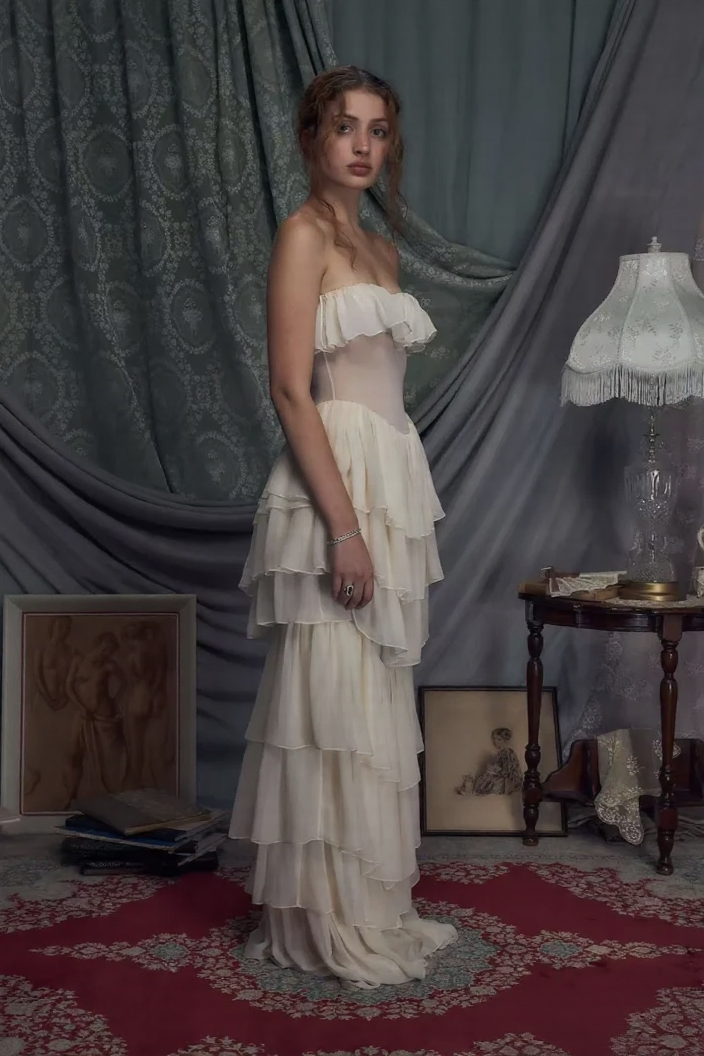VICTORIA – ROYAL RUFFLE ELEGANCE MAXI DRESS